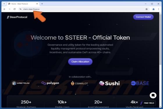 Steer Finance ($STEER) Token Allocation Scam
