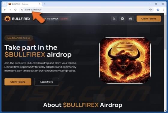 BULLFIREX Airdrop Scam