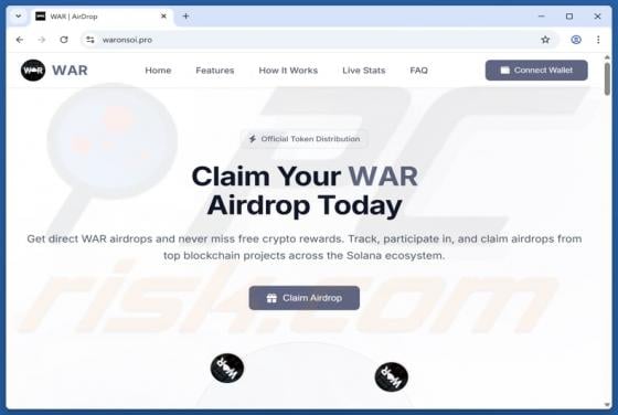 WAR Airdrop Scam