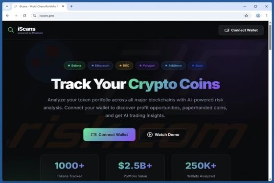 iScans Fake Crypto Tracker