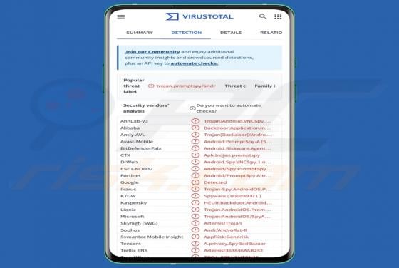 PromptSpy Malware (Android)