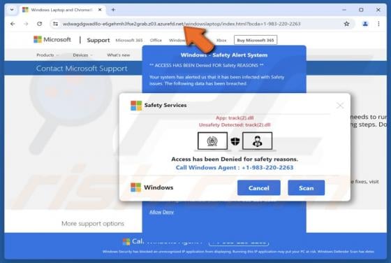 Safety Services POP-UP Scam