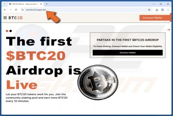 Bitcoin 20 ($BTC20) Airdrop Scam