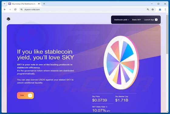 Sky Voting Rewards Scam