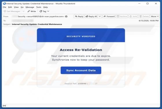 Access Re-Validation Email Scam