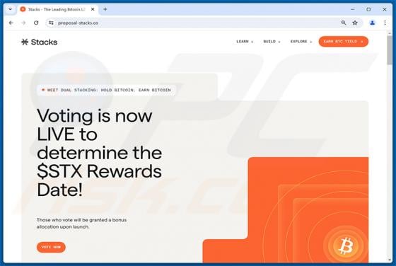 Stacks ($STX) Voting Rewards Scam