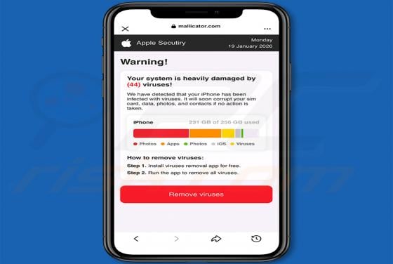 Apple Security - Your System Is Heavily Damaged POP-UP Scam (Mac)
