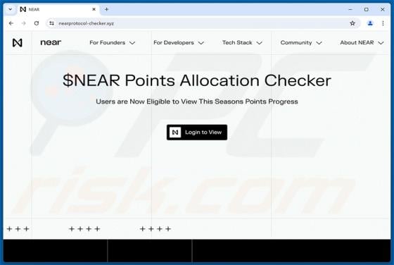 $NEAR Points Allocation Checker Scam