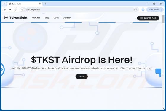 TokenSight ($TKST) Airdrop Scam