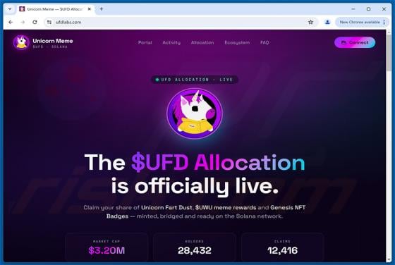 Unicorn Fart Dust ($UFD) Allocation Scam