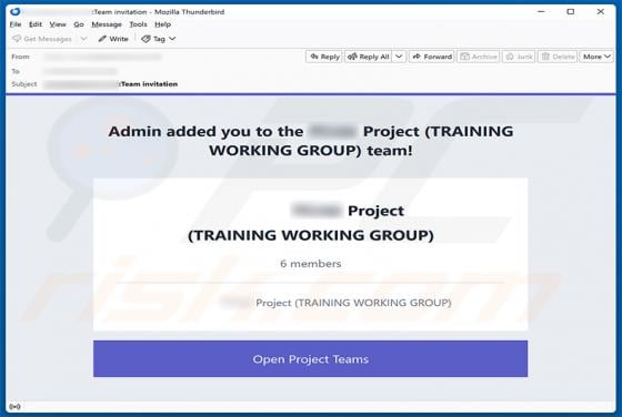 Admin Added You To The Project Email Scam