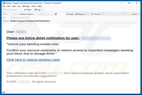 Account Ownership Confirmation Email Scam