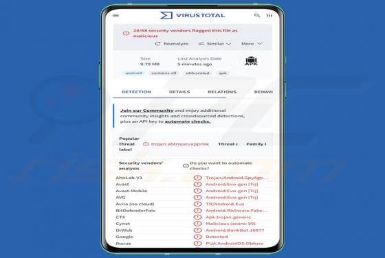 RemControl Banking Trojan (Android)
