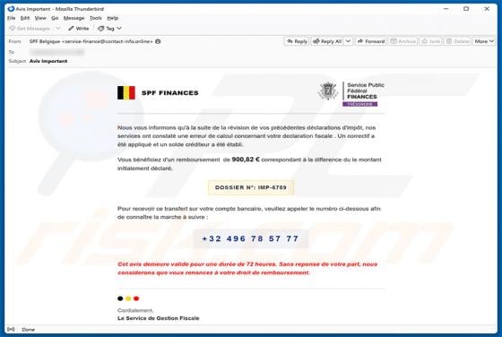 SPF Finances Email Scam