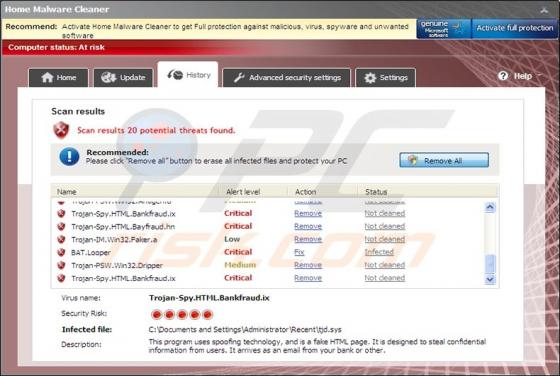 Home Malware Cleaner