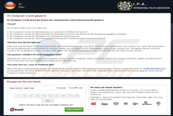 International Police Association Virus