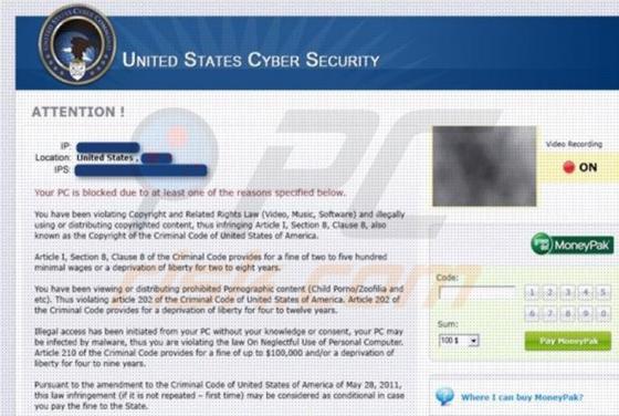 United States Cyber Security Virus