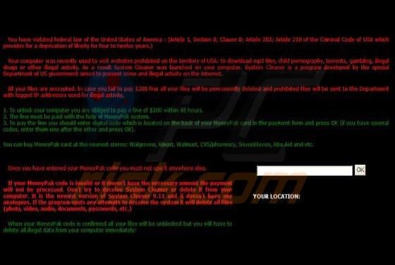 System Cleaner is in Progress Virus
