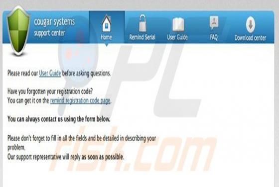 Cougar Systems Support Center