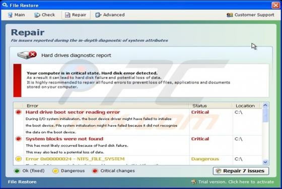 File Restore Virus