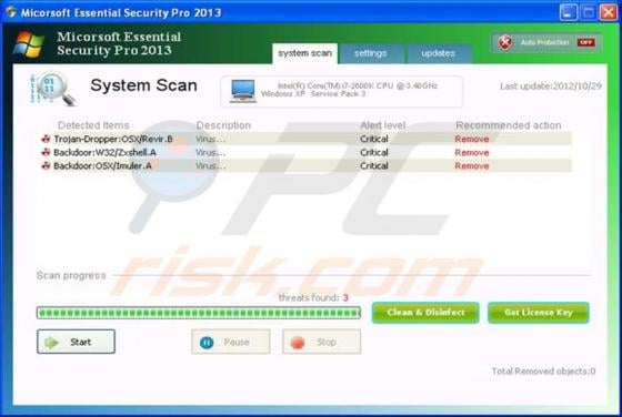 Microsoft Essential Security Pro 2013 Virus