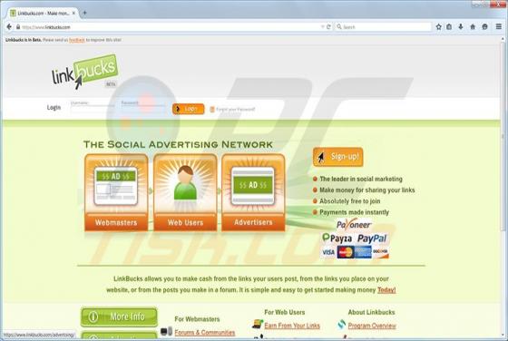 LinkBucks Redirect Virus