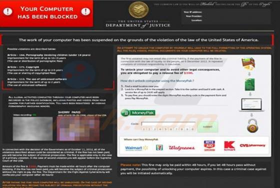 Department of Justice Virus
