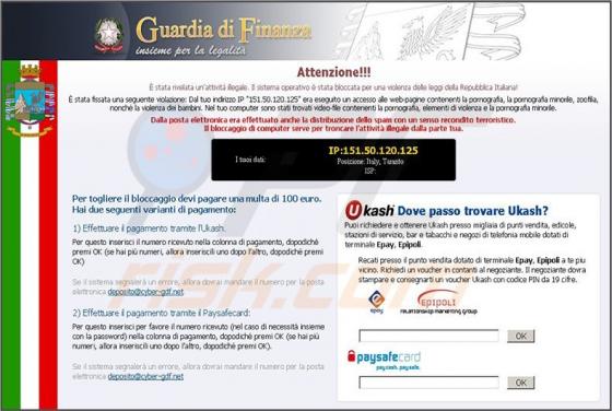 Guardia di Finanza Virus