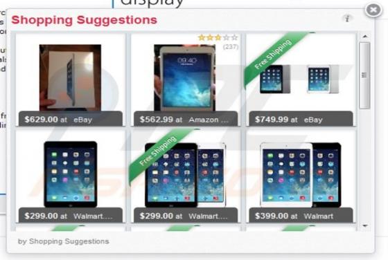 Shopping Suggestion Ads