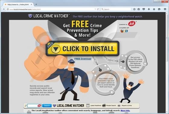 LocalCrimeWatcher Toolbar