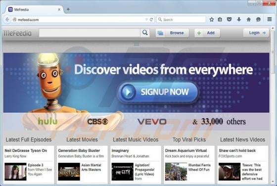MeFeedia Toolbar