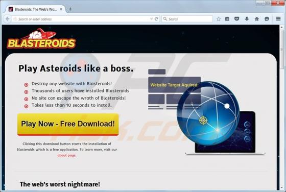 Blasteroids Adware