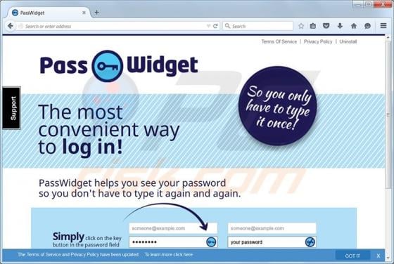 PassWidget Virus