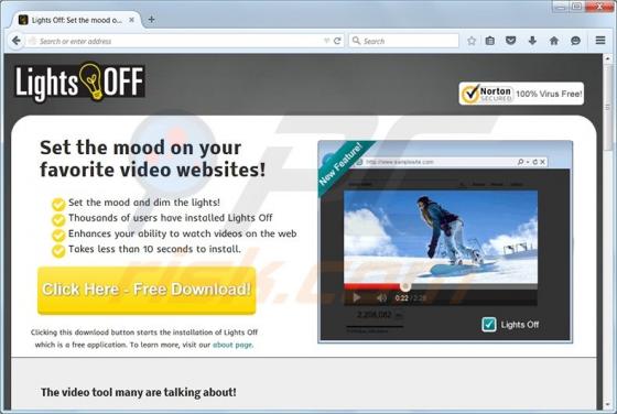 Lights Off! Adware