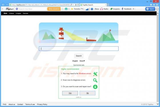 Taplika.com Browser Hijacker