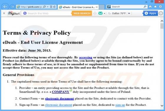 eDeals Adware