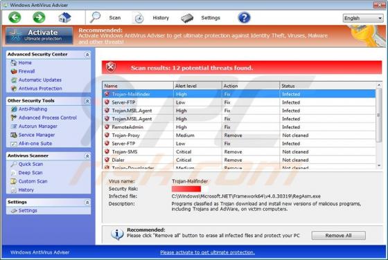 Windows AntiVirus Adviser