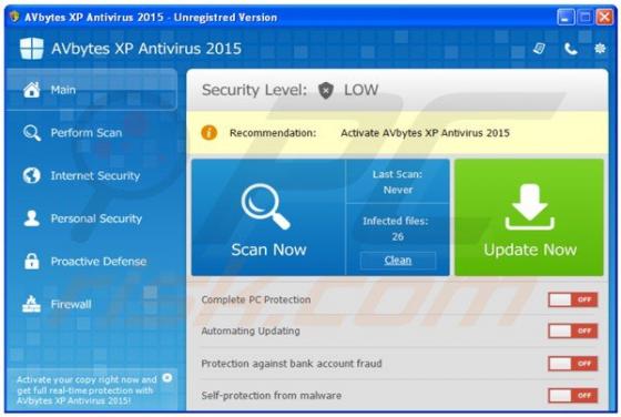 AVbytes XP Antivirus 2015