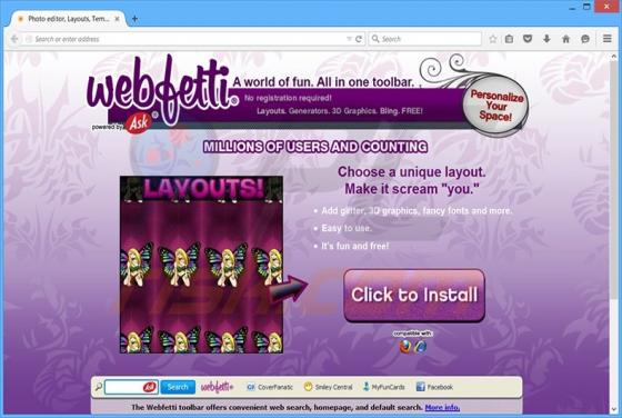 Webfetti Toolbar