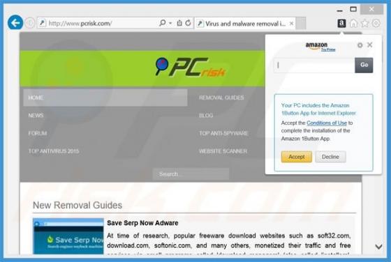 Amazon 1Button App Unwanted Application