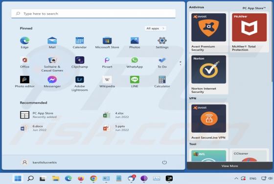 PC App Store Unwanted Application
