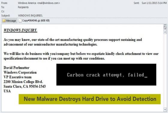 New Malware Destroys Hard Drive to Avoid Detection