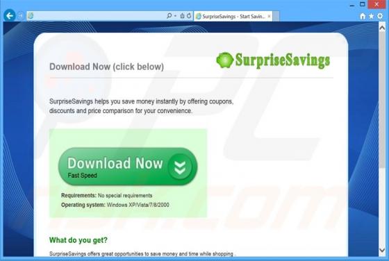Surprise Savings Adware