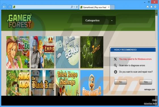 GamerForest Adware