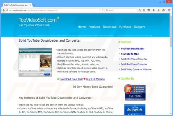 Solid YouTube Downloader Unwanted Application