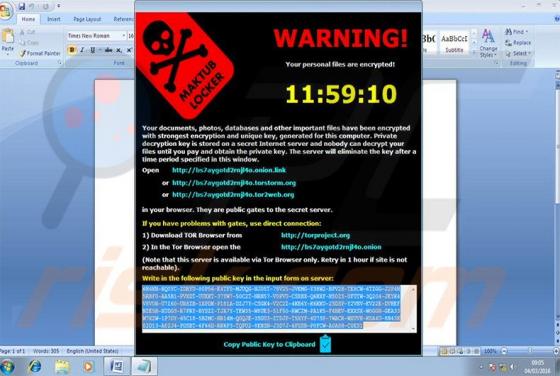 Maktub Locker Ransomware