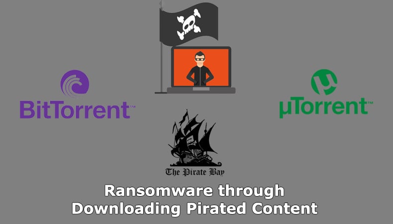 Ransomware through downloading pirated content
