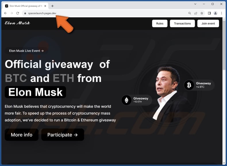 Elon Musk Crypto Giveaway scam
